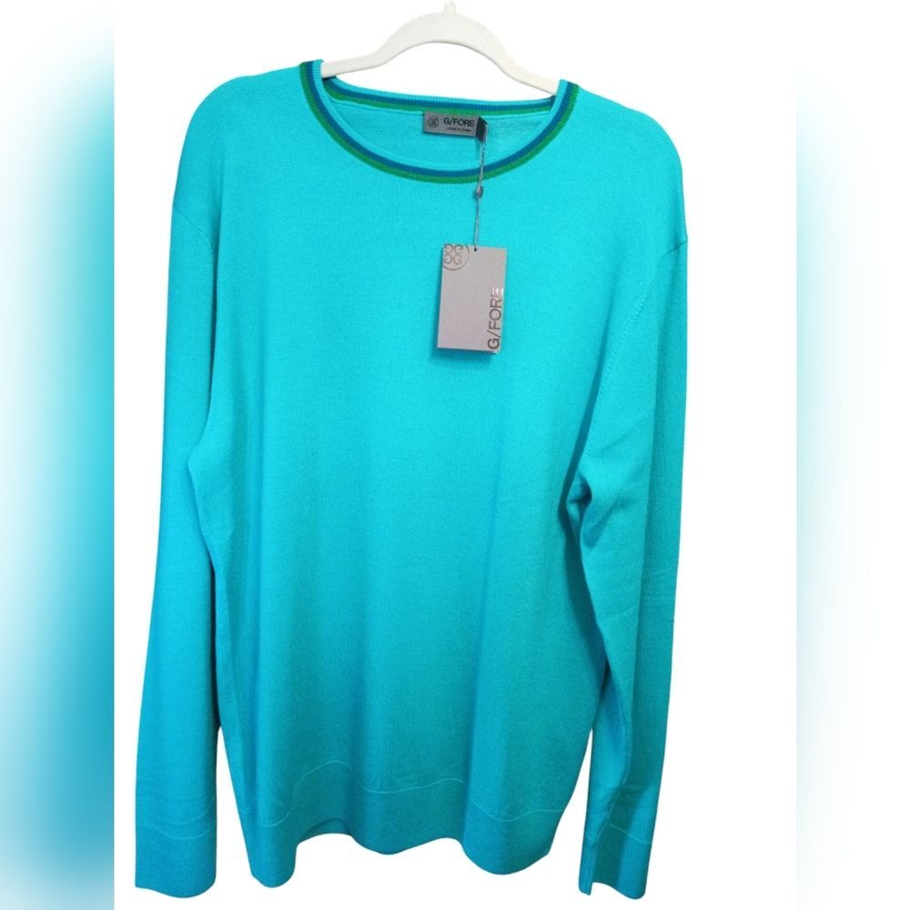 New! G/Fore  WOOL CREWNECK JUMPER Sweater Size XL Preppy Golf Outdoors